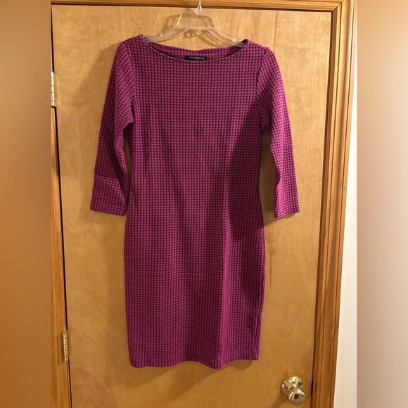 Sharagano Dresses & Skirts - Sharagano Pink Houndstooth Dress